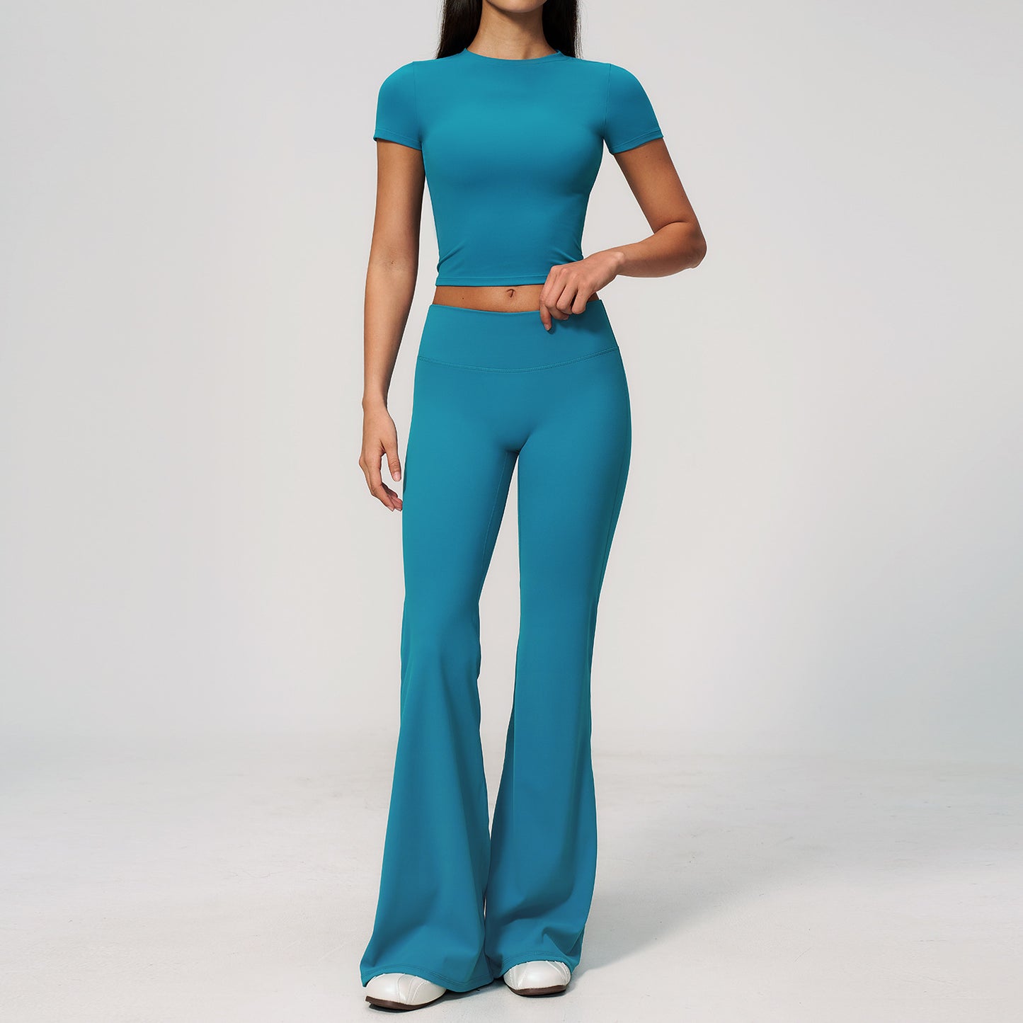 Creamy Feel Sportswear Set, Casual Slimming High-Waisted Butt-Lifting Outdoor Fitness Running Quick-Dry Athletic Wear