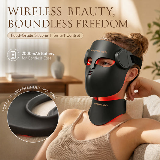 Cross-border 4D Beauty Face Mask Home Wireless Remote Control Colorful Silicone Facial Mask LED Silicone Beauty Face Mask Beauty