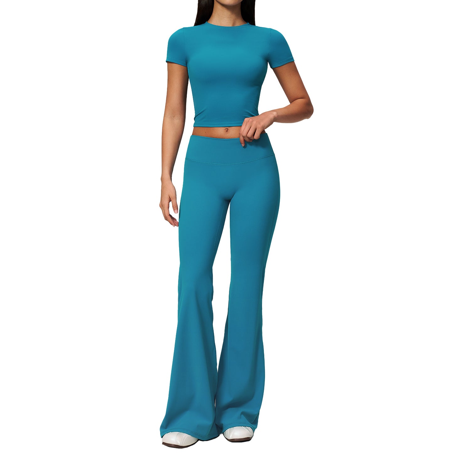 Creamy Feel Sportswear Set, Casual Slimming High-Waisted Butt-Lifting Outdoor Fitness Running Quick-Dry Athletic Wear