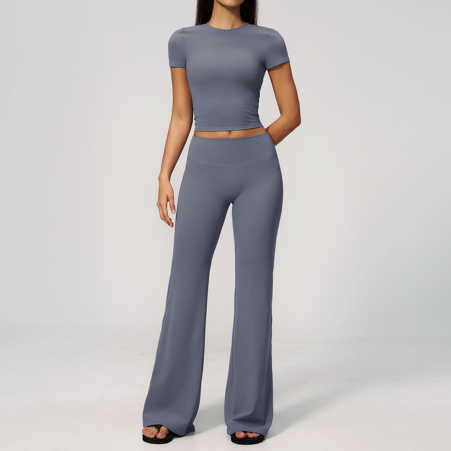 Creamy Feel Sportswear Set, Casual Slimming High-Waisted Butt-Lifting Outdoor Fitness Running Quick-Dry Athletic Wear