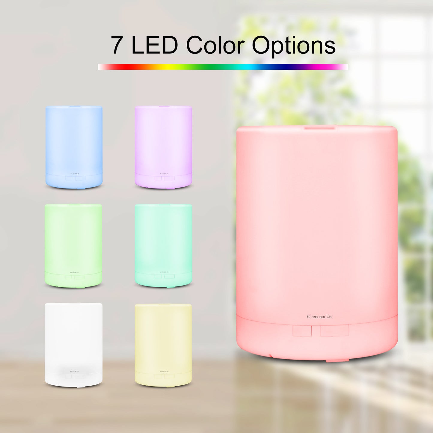 600ML Aromatherapy Humidifier Colorful Gradient Unprinted Humidifier Home